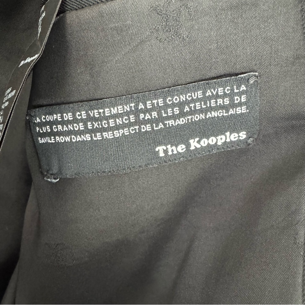 The Kooples One Button Blazer Jacket Black Wool Size IT 40 Minimalist - Picture 6 of 11